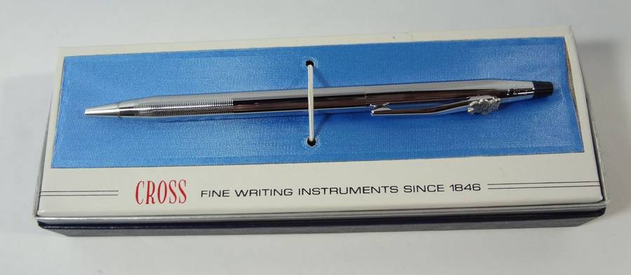 Vintage Cross Chrome Ball Pen, Fine Writing Instruments Since 1846