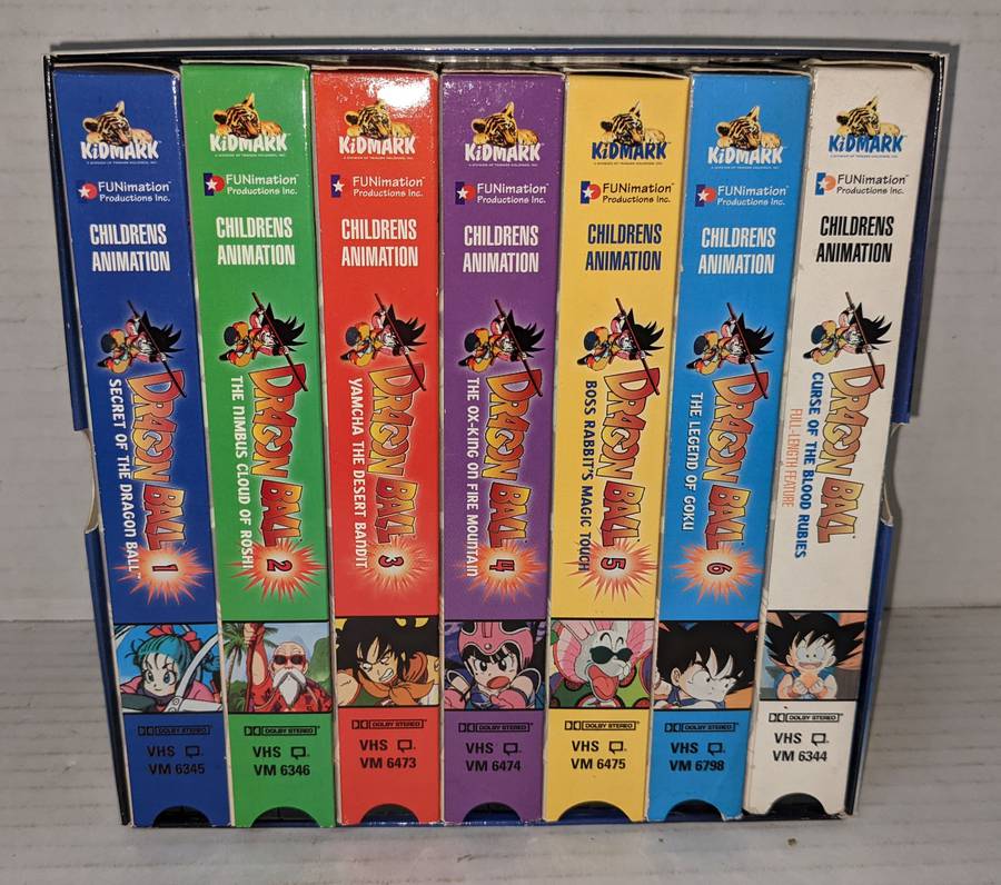 Dragon Ball The Saga of Goku VHS Box Set, 7 Volumes Total in