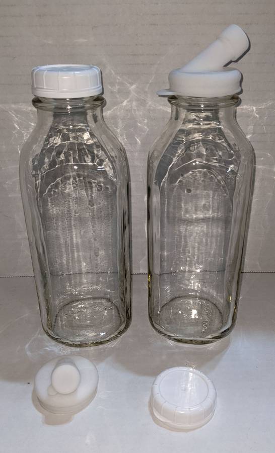 Logo 1/2 Liter Glass Milk Bottle