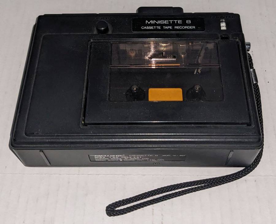 Vintage Realistic Minisette 8 Cassette Tape Recorder, Model NO. 14-807  Untested, As Is, Looks in Good Condition, Clean Battery Compartment, 6  1/2W x 5D Auction