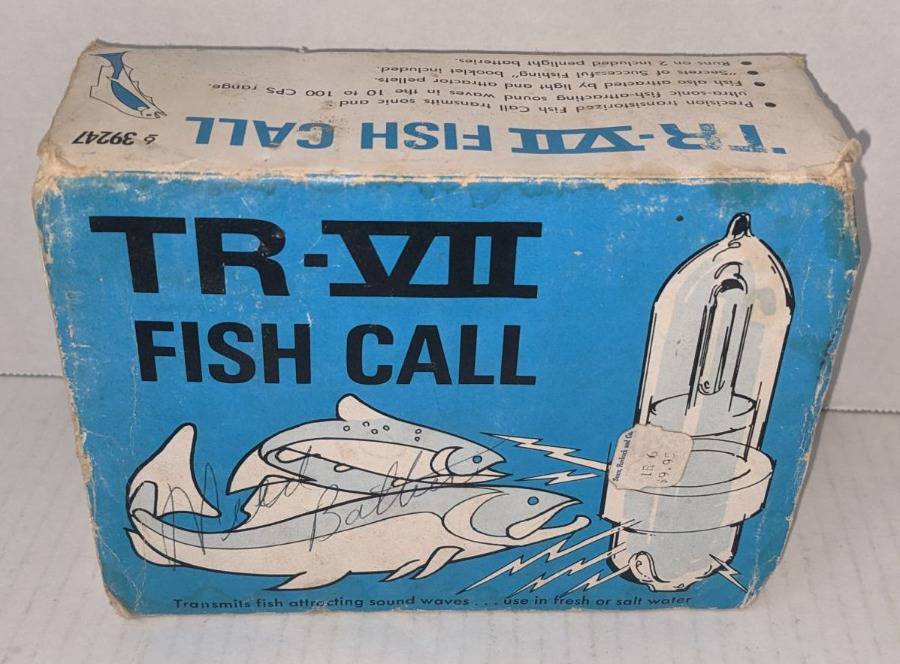 Vintage TR-VII Fish Call With Original Box and Instructions, 1960s
