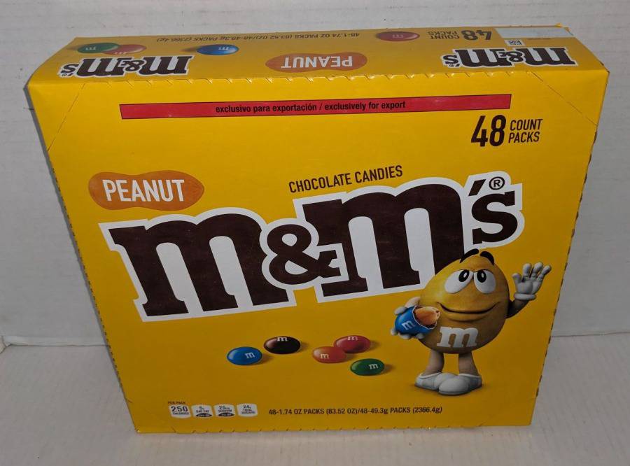 M&M's Peanut Chocolate Candy Box - 1.74 oz - 48 ct