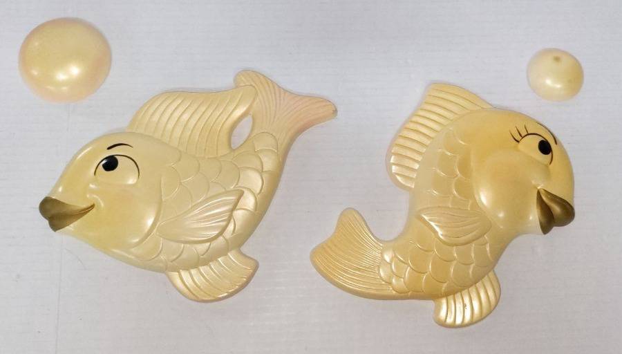 1964 Miller on sale studios set of chalk ware fish