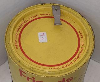 Vintage Friends Smoking Tobacco Tin, Very Good Condition For Age, 5