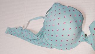 Ladies Size 38C By Jaclyn Smith, Blue Padded Underwire Bra, Good