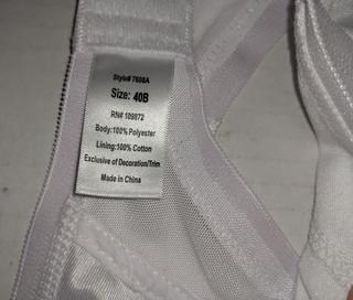 Women's Size 40B White Bra With No Wire or Padding in Very Good Condition  Auction