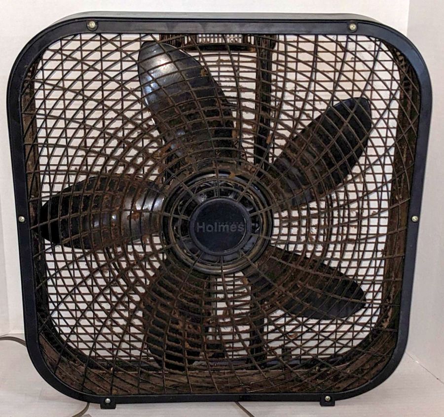Holmes Black Box Fan with Three Speeds, Black in Color, 20