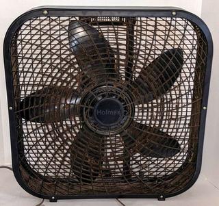 Holmes Black Box Fan with Three Speeds, Black in Color, 20