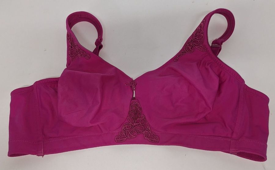 Women's Size 44D Pink Flowered Wireless Bra by Fashion Bug in Good  Condition Auction