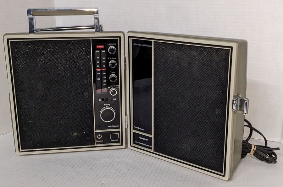 Penncrest Solid State 8-Track AM/FM Stereo Portable Radio