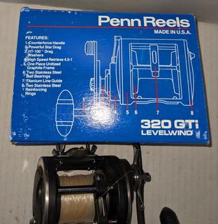 Penn Reels 320 GTI Level Wind Features One Piece Unitized Graphite Frame,  Gear Ratio: 4.5-1, Cap; 320 Yards, 20 Lb Mono, Instructions Included, Good  Condition, 6"L Auction | 1BID