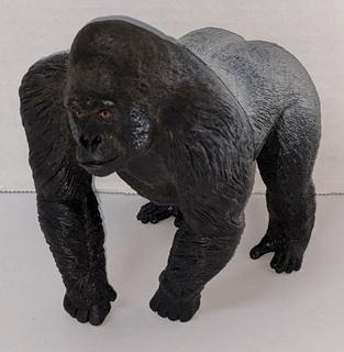 2007 Safari Ltd Hard Rubber Silverback Gorilla Toy Figurine
