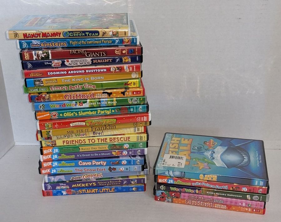 26) Children's DVDs, Nick Jr, Sesame Street, Disney, Etc