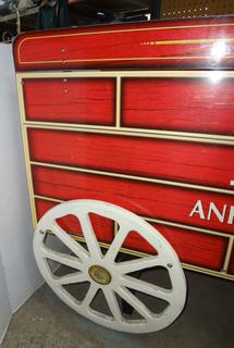 Amazing Advertising Piece! Large Budweiser Cart With Wheels
