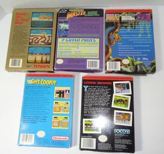 Five Nintendo NES Games, Complete In Original Box, Lethal Weapon 