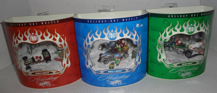 Three Piece Set Holiday Collector Hot Wheels From 2000, Holiday