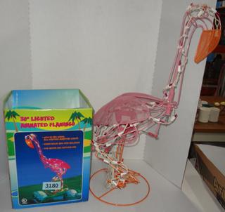 lighted moving flamingo