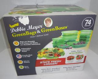 Debbie Meyer Green Bags GreenBoxes 74 Piece Set - Fresh Fruit Veggie  Containers