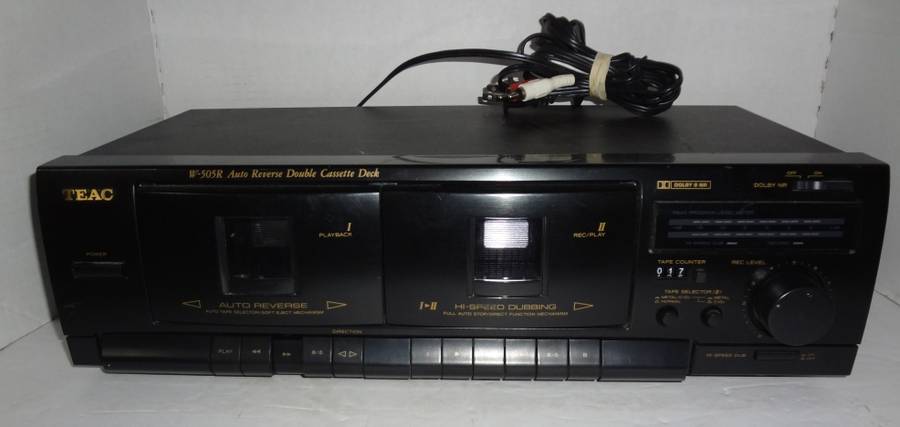 Teac W505R Auto Reverse Stereo Double Dual Cassette Tape Deck With