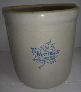 Vintage Western Cally Lily 2 Gallon Stoneware Crock Farmhouse Kitchen  Western Monmouth Illinois Crock Farmhouse Decor 