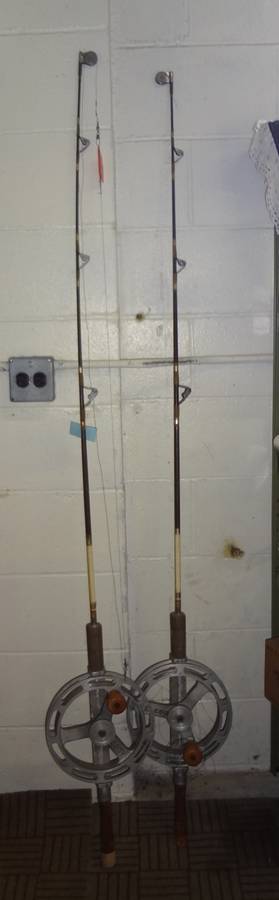 Two Vintage Trolling Rod & Reel Combo, Marked Alcor on Reel - Both