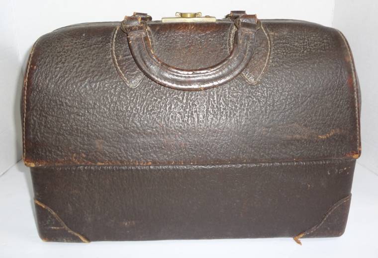Vintage Leather Doctor's Bag by Schnell