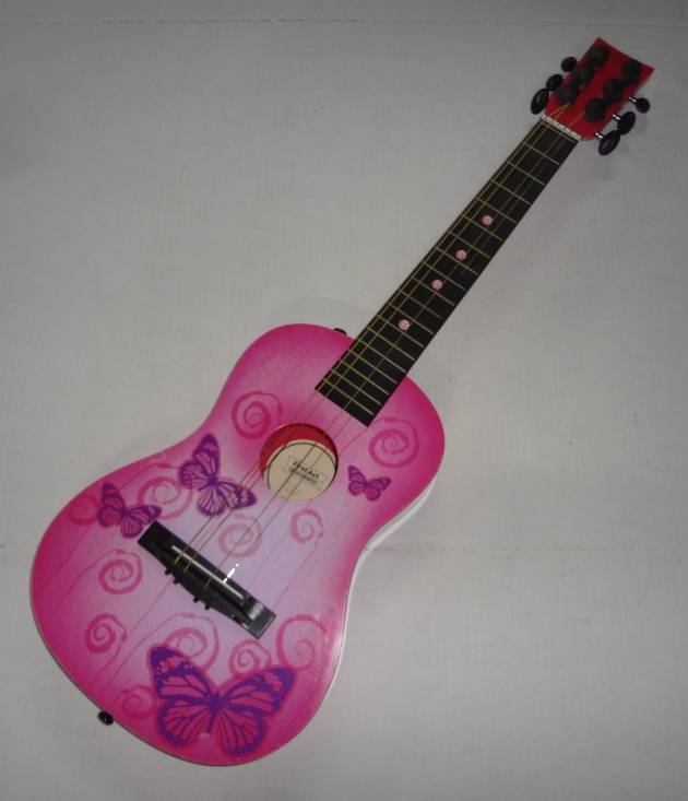 pink butterfly guitar