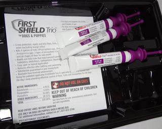 First Shield Trio For Dogs 56 95 Lbs Five Months Worth Auction 1bid