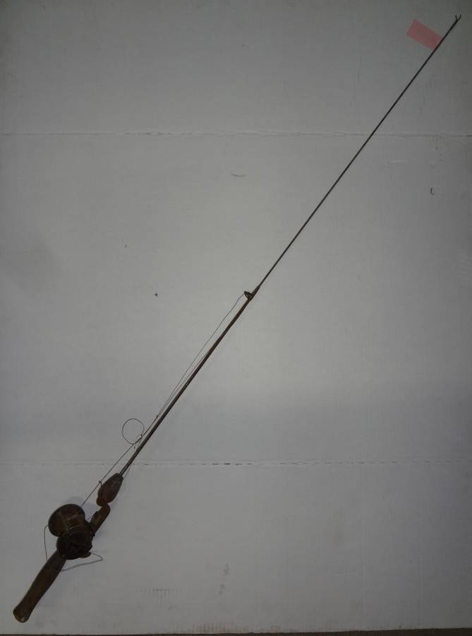 Antique Metal Rod Fishing Pole, Broken But Cool For Displays, Fair  Condition, 51L Auction