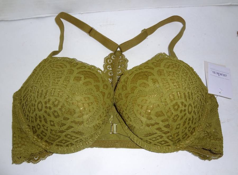 New Women's 34C Auden Olive Color The Radiant Bra, Plunge Cover