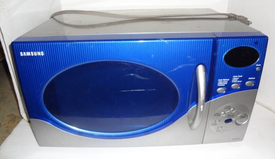 samsung blue microwave