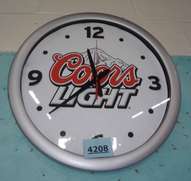 Coors Light クアーズ ネオンクロック壁掛け時計インテリア
