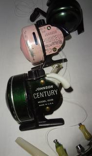 Great Lot of Five Fishing Reels, Johnson, Two Century and One Princess,  Nu-axis President By Shakespeare, Waltco Nyolite Plastic and Century 40th  Anniversary, 3 - 4 3/4L, Good to Very Good Condition