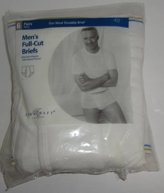 New Six Pack White Men s Size 40 Briefs Towncraft Brand Auction 1BID