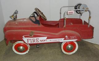 jet flow drive fire truck pedal car