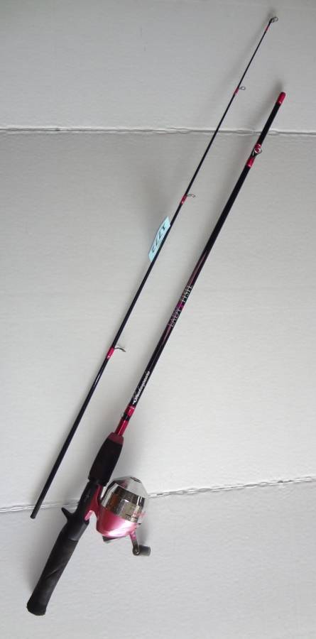 Fishing Pole with Lady Fish Rod & Reel, Shakespeare Fiberglass Rod for  Breast Cancer, 67Long, Good Condition Auction