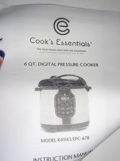 QVC Cooking Essentials 6 Qts. Pressure Cooker, Good Working Condition,  Manual Inside, Normal Use, 13Diam x 11H Auction