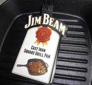 JIM BEAM 16 x 10 x 2 CAST IRON SKILLET