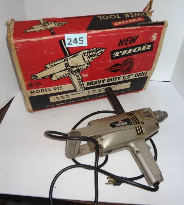 Sold at Auction: VINTAGE BLACK AND DECKER CORDED DRILL