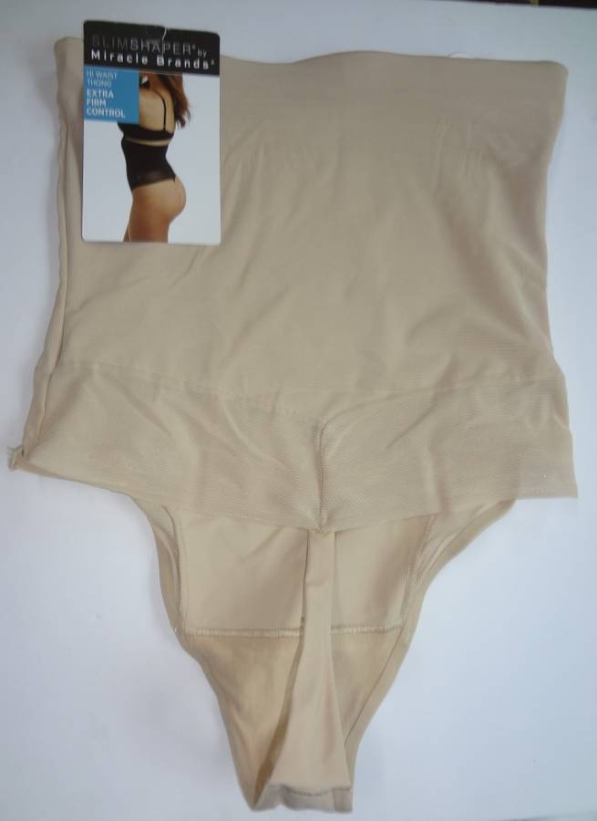 New With Tags Slim Shaper By Miracle Brands, Size XL Hi Waist Thong, Extra  Firm, Control Nude Color Auction