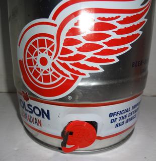 Detroit Red Wings 2002 Stanley Cup Champions Silver Molson Mini-Keg Beer  Can