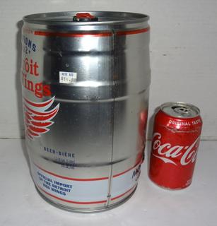 Detroit Red Wings 2002 Stanley Cup Champions Silver Molson Mini-Keg Beer  Can