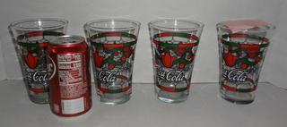 coca cola glasses red lettering