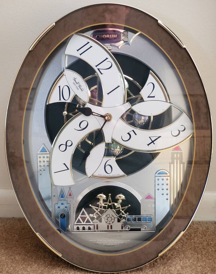 Cuorum Small World Rhythm Clock, Lots of Moving Parts, Even 