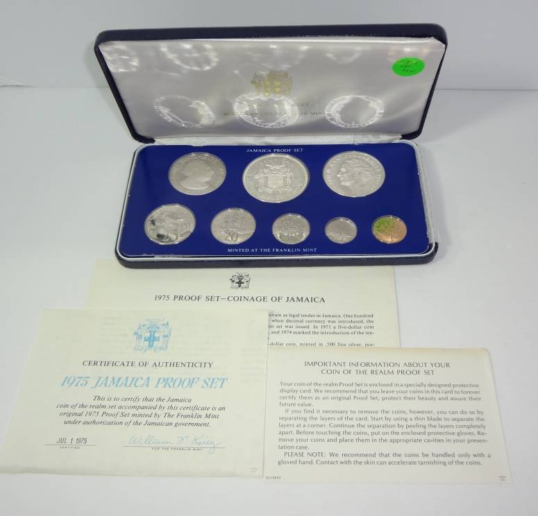 1975 Jamaica Proof Set, Uncirculated And Beautiful, 1877 Troy Oz 1975 Jamaica Proof Set, Uncirculated And Beautiful, 1877 Troy Oz