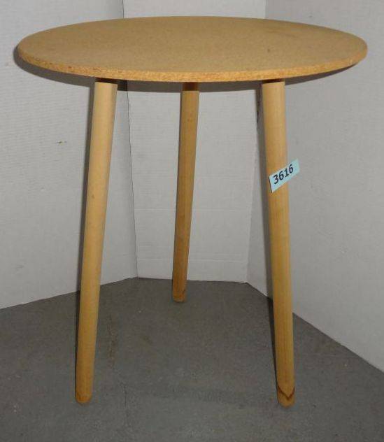 particle board round end table