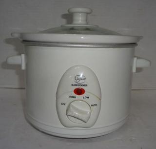 1 Qt. Crofton Crock Pot, Works, Good Condition, 9 1/2W x 8 1/2D x 8 1/2H  Auction