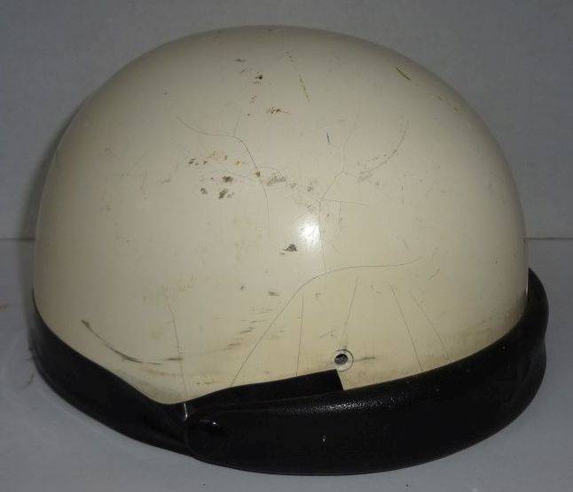 Vintage Motorcycle 1/2 Helmet, Made in Italy, AGV Valenza Hard To