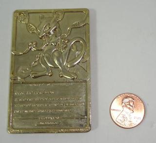 1999 Nintendo Pokemon "Mewtwo" 23K Gold Plated Trading Card, Very Nice  Condition, Limited Edition, Very Collectible Auction | 1BID