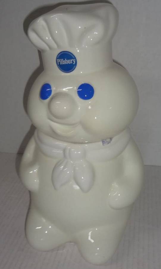 Very Cut Ceramic 1999 Pillsbury Doughboy Cookie Jar, Good